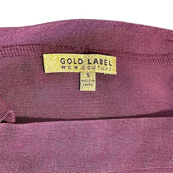 SEXY Cutout WOW Couture Burgundy BANDAGE DRESS |Size: Small| - Picture 9 of 13